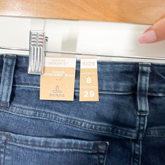 Prana Sienna Skinny Jeans Women Dark Wash Mid Rise Classic Denim Blue Size 8 NWT - Picture 8 of 12